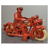 Hubley vintage cast iron toy motorcycle w/