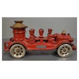 Arcade vintage cast iron toy fire engine- 7.5'L