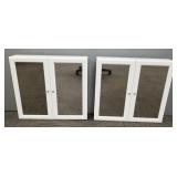 2 door mirrored wall jewelry cabinet- 19'H 21'W