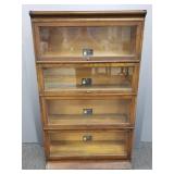 Antique Viking 4 section oak stacking bookcase-