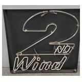 Large neon sign '2nd Wind' 40'H 43'W 3'D