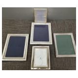 5 Del Conte, etc ornate silverplate dresser frames