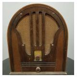 Antique Philco cathedral radio- 14'H 12'W 8'D,