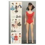 Vintage swirl pony tail Barbie- brunette mohair w/