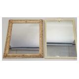 2 large ornately framed mirrors incl. bowknot top-