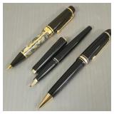 3 Mont Blanc pens: 1 fountain & 2 ball point