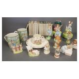 Collection Beatrix Potter figurines, books &