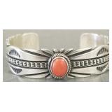 Southwest sterling silver cuffs s/w coral- 36.9g;