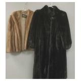 Vintage mink jacket & a faux fur coat- 40'L 20'