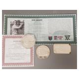 Three .999 fine silver medallions- 3 toz total