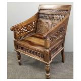 Elaborately carved antique style armchair- 35'H