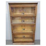 Antique Viking 4 section oak stacking bookcase-