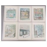 6 vintage signed Pamela Plant paintings-
