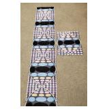 2 mod hand tufted wool & felt rugs- 2' 6' x 12' &