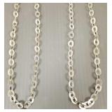 2 sterling silver 40' chains- 80g total