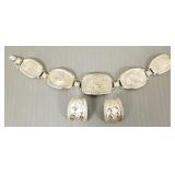 Sterling silver bracelet & earrings by Seidengang-