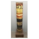 Large Roan handcrafted column sculpture 'Midnight