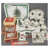 Group Spode Christmas tree items, etc incl china,