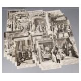 35 antique engravings- saints, martyrs, etc-