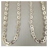 2 sterling silver 40' chains- 80g total