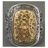 Ornate sterling silver ring- 17.7; size 7 1/2