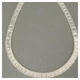 Fancy sterling silver necklace w/ gilt accents-