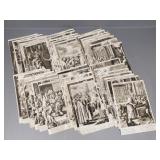 40 antique engravings- saints, martyrs, etc-