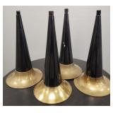 4 small Edison type phonograph horns-