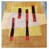 Room size signed modern design wool rug-