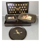 Collection vintage Couroc Monterey Calif serving