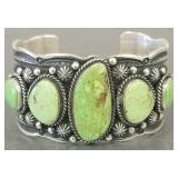 Signed Southwest sterling silver cuff s/w