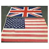 Vintage American & British flags- 37' x 56' larger