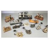 13 antique telegraph keys/ sounders assorted makes