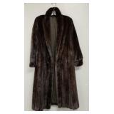 Full length ranch mink ladies coat w/ Schlampp's