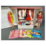 Vintage Skipper & Skooter dolls in case w/ clothes