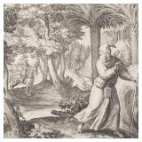 Raphael Sadeler 17th century engraving- Saint