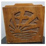 Antique Pye 25C radio in Sunrise wood cabinet-