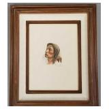 Signed Bill L Hill original watercolor painting-