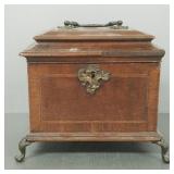 Antique English tea/ bottle caddy 8'H 9'w 6 1/2'D-