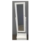 Doubled sided mirrored jewelry cabinet- 61 1/2'H