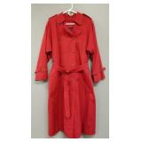 Burberry ladies red trench coat size 12, 23' bust,