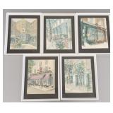 5 vintage signed Pamela Plant paintings-