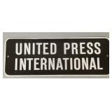 Vintage United Press International metal sign-