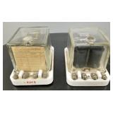 2 antique Gill selector hall switches in glass