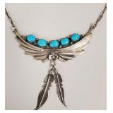 Signed Sadie Randolph Navajo pendant necklace-
