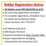 ***BIDDER PRE-REGISTRATION NOTICE***