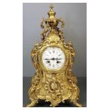 Antique ornate gilt bronze clock made for Tiffany