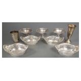 Gp sterling & 1- 800 silver articles incl nut