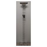 Tall sculptural metal torchiere lamp- 76'H