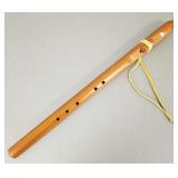 Grey fox Native American  wooden flute: 22'L